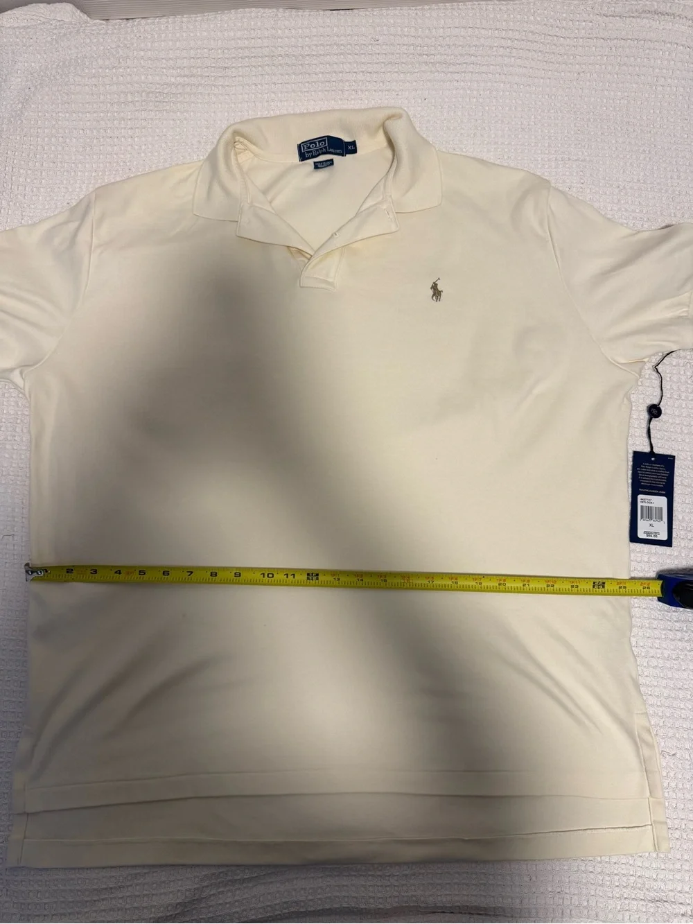 Ralph Lauren Polo Shirt in Light Cream with Embroidered Pony